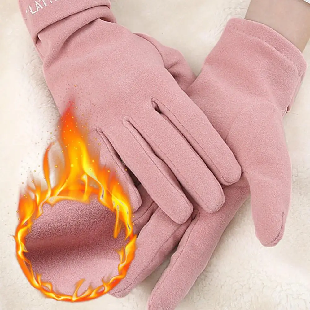 

Women Winter Gloves Full Finger Gloves Cozy Stylish Women's Winter Gloves with Plush Lining Windproof Touch Screen for Cold