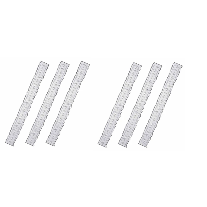 

Линейка металлическая с неровными краями, 8,4 дюйма, 6 шт.