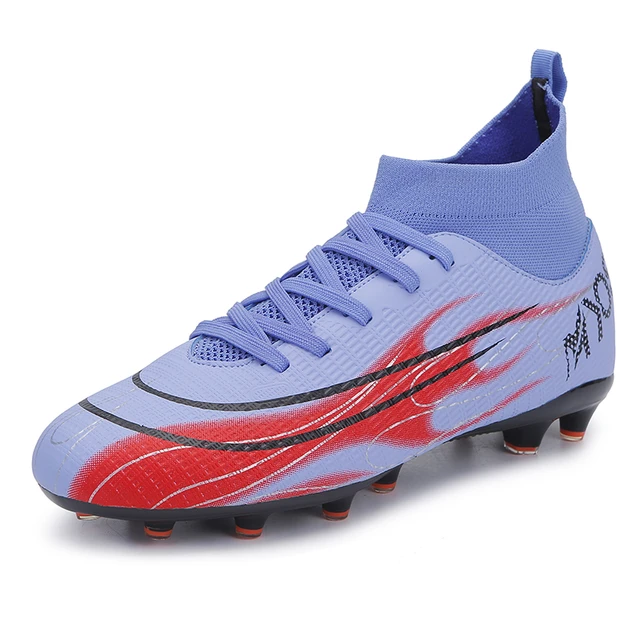 Så hurtigt som en flash udstrømning Margaret Mitchell Adults Men's Soccer Sport Shoes High-top Football Boots TF FG Fire Long  Spikes Cleat Training