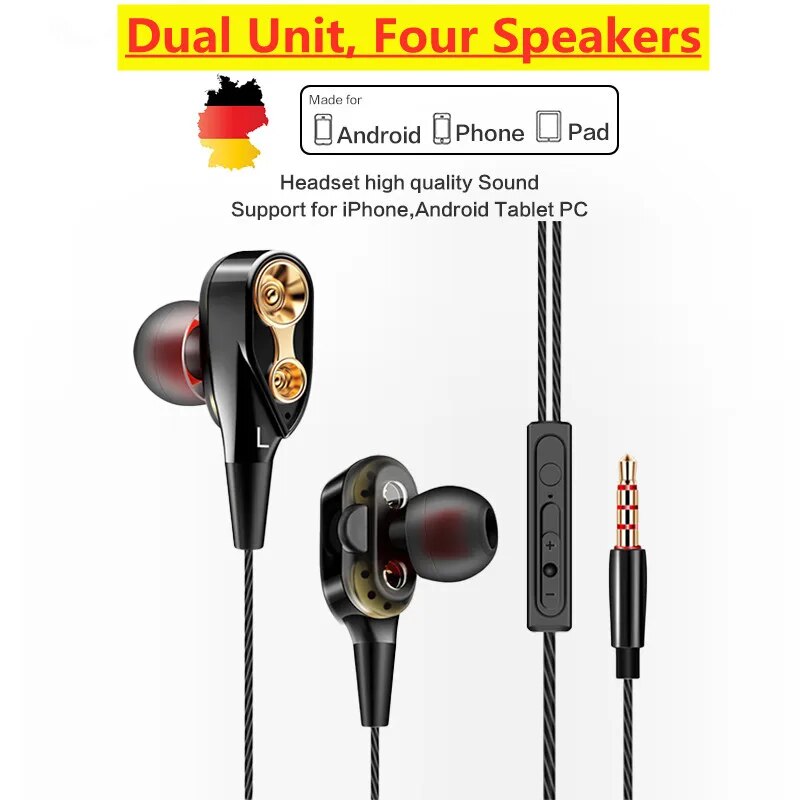 Original QKZ CK8 4D Copper Driver HiFi Wired Earphone Sport Headphone Bass Stereo Headset Music Earbuds 3.5MM In Ear With Mic