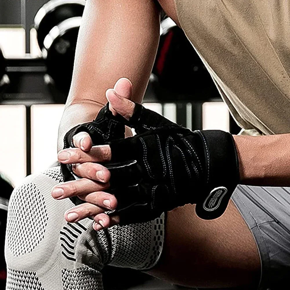 Gym Gloves for Men Women Fitness Weight Lifting Wristband Gloves Body Building Training Sports Exercise Cycling Glove Shockproof 6