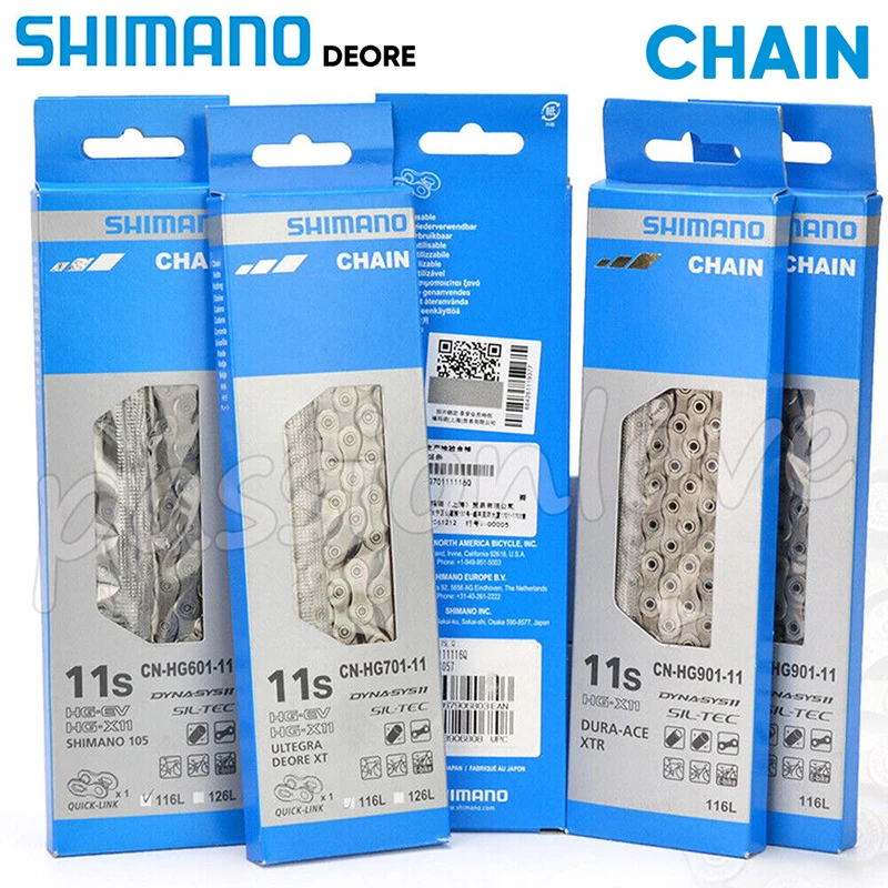 SHIMANO Bicycle Chain DEORE SLX XT M7100 M8100 MTB Bike Chains Original 9V 10V 11V 12V Speed Currente for Bicycle Chain 116 Link