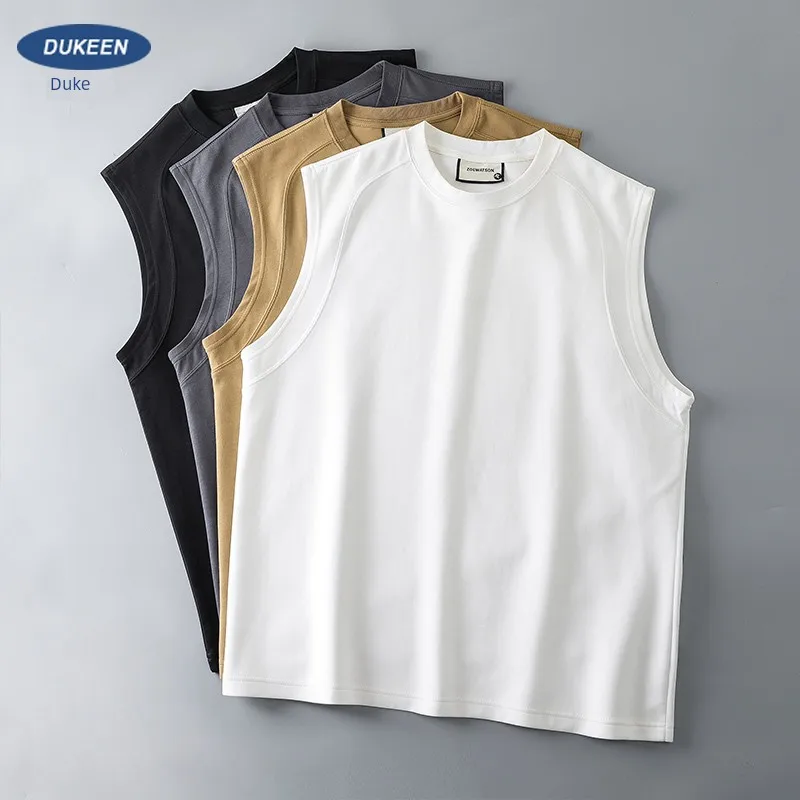 

EN American 300G Sports Tank Top Men's Summer Fitness Sweatshirt White Sleeveless T-shirt For Men And Women