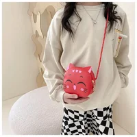 Cute Cartoon Cat Kdis Backpack Messenger Bag Coin Purses Handbags for Boy Girls Mini Shoulder Bag 2