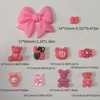 Cartoon Big Bowknot Rhinestone Skull Head Love Star Bone Candy Capsule Lock Resin Charms Decor Junk Phone Case Accessories 5