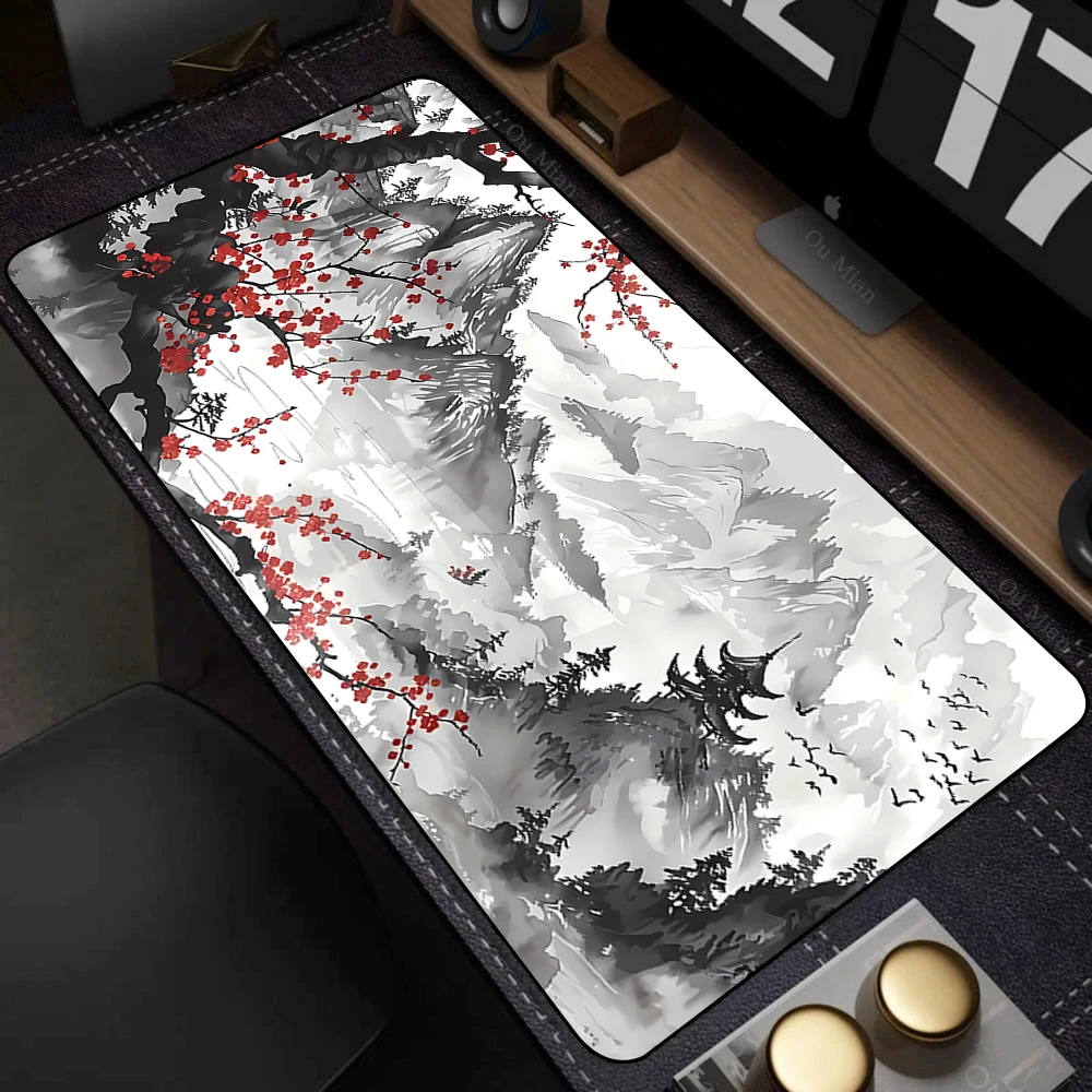 XXL Cherry Blossom Mouse Pad Sakura Japanese Gaming Mousepad Keyboard Mat Office Carpet Laptop Extended Mice Pad PC Accessori - 7 - View #11
