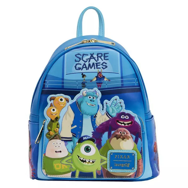 thumbnail image 1 of Loungefly Pixar Toy Story Moments Finding Monsters University Scare Games Mini Backpack Coco Ernesto Cosplay Backpack, 1 of 5