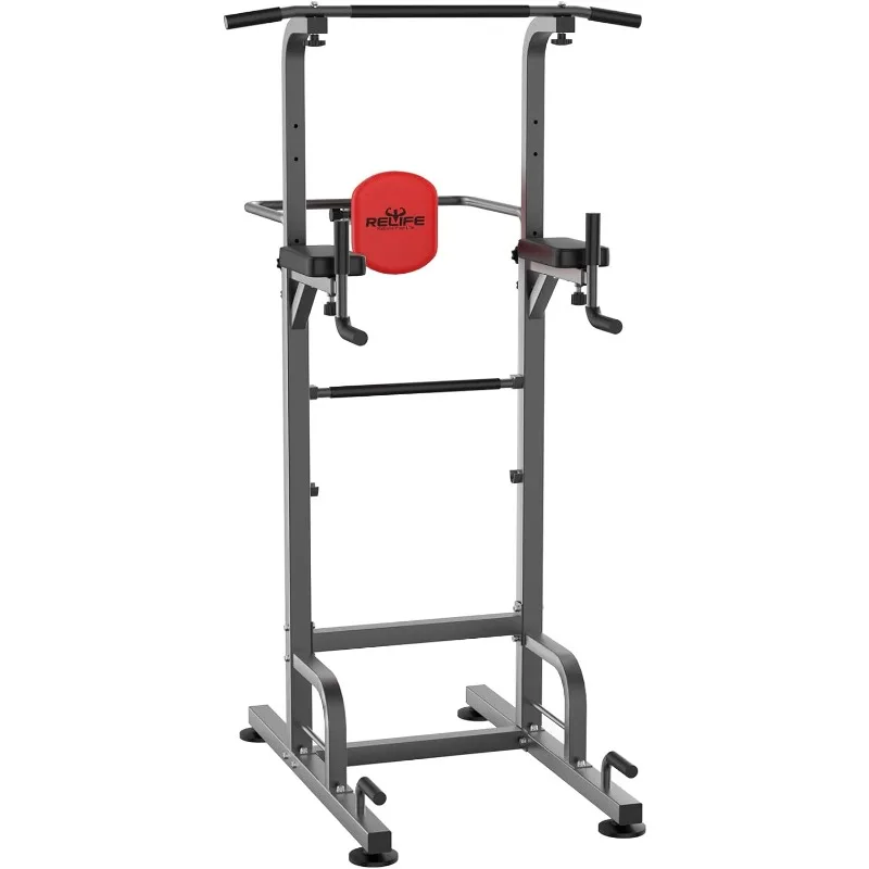 

RELIFE REBUILD YOUR LIFE Power Tower Pull Up Bar Station Workout Dip Station for Home Gym Strength Training Fitness Equipment