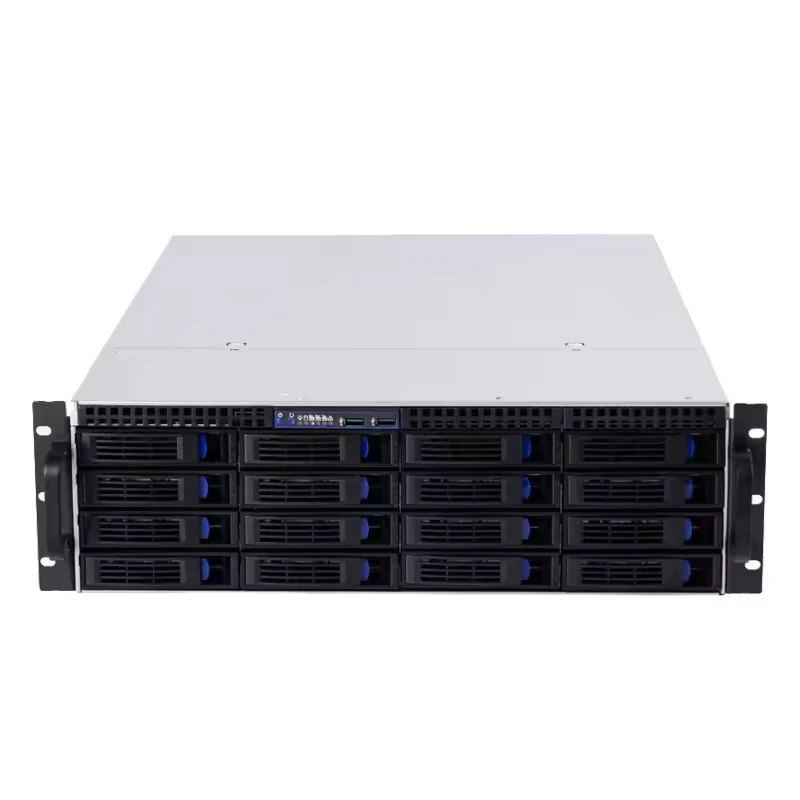 3U 16베이 랙마운트 서버 섀시, 12GB 8643 백플레인, 핫스왑 3.5인치/2.5인치 HDD 지원, EATX/ATX 마더보드, 2U PSU