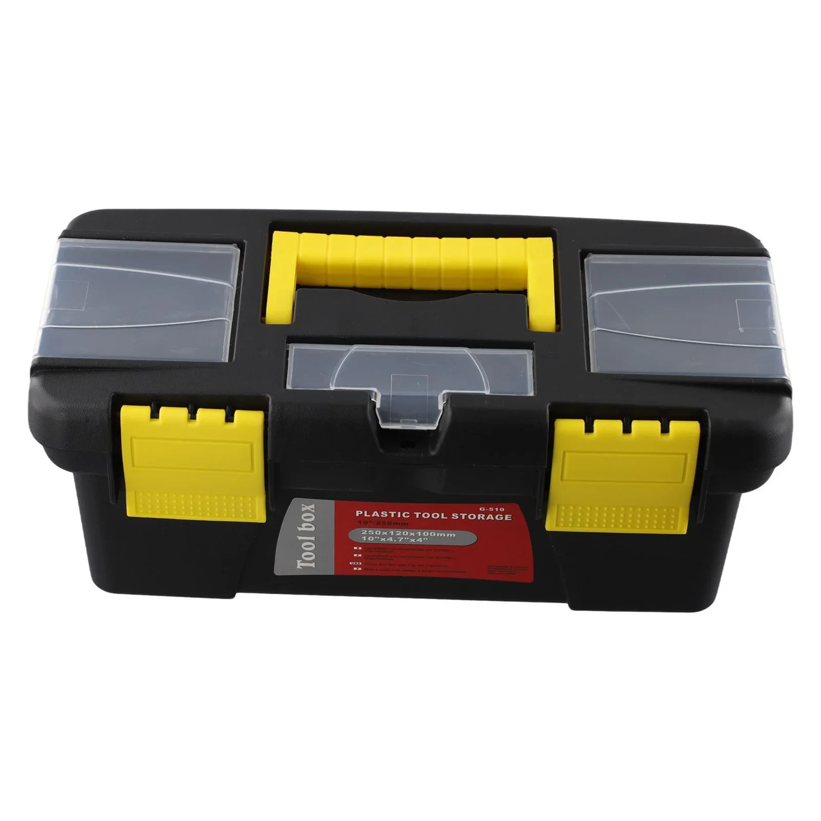 10-Inch Two-Layer Plastic Toolbox Mini Multi-Functional Accessories Box Black Tools Packaging Case tool storage box,parts storage box,plastic tool box,storage organizer box