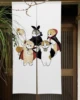 Cute Funny Cat Door Curtain Noren Room Kitchen Shoe Cabinet Partition Blocking Curtain Bedroom Entrance Decorative Half Curtains 6