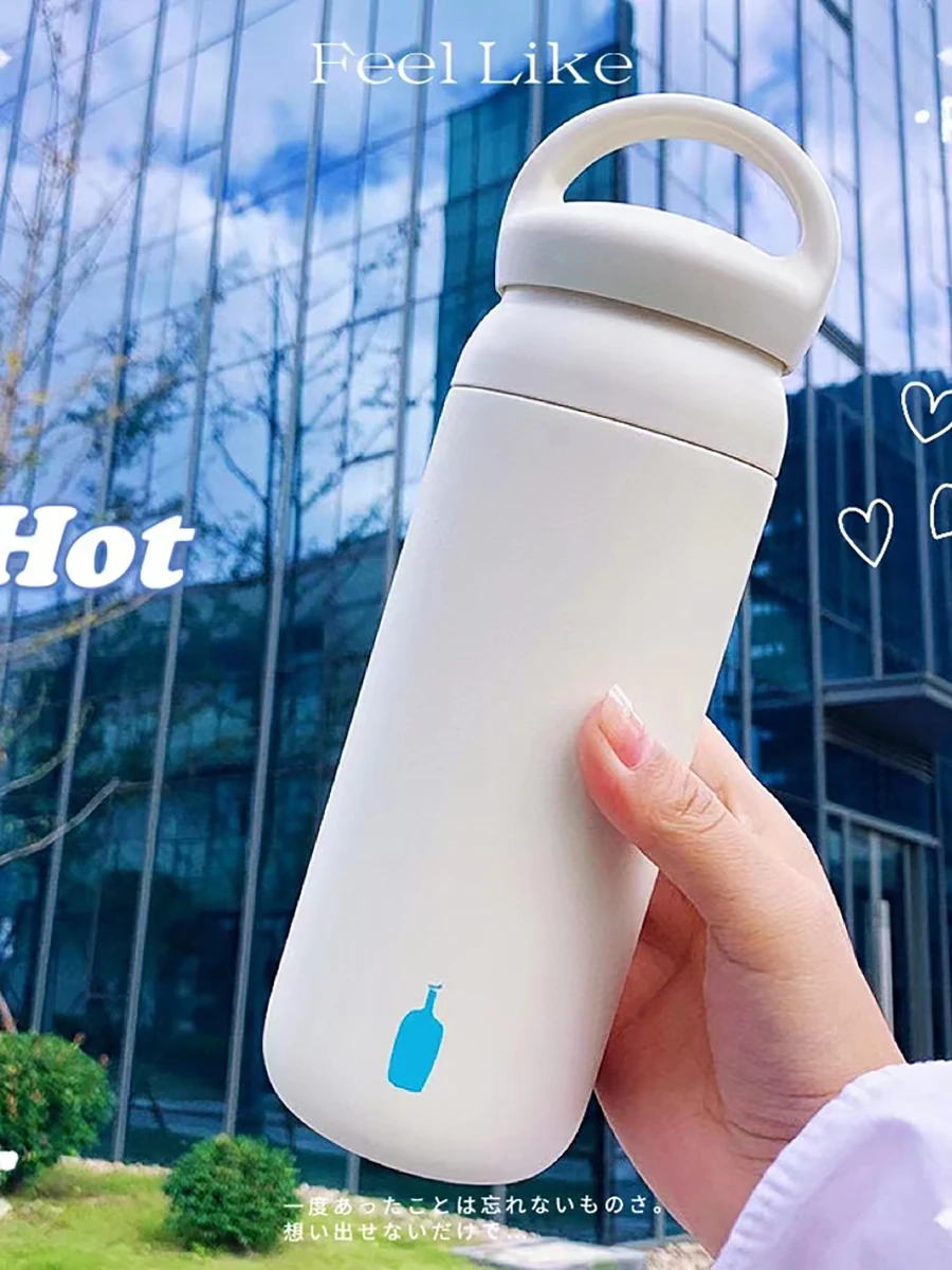 

Stainless steel thermos cup 500ml blue bottle thermos cup
