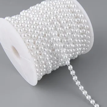 Cadena de bolas plástico cuentas de perlas de imitación, accesorio para decoración fabricado en ABS