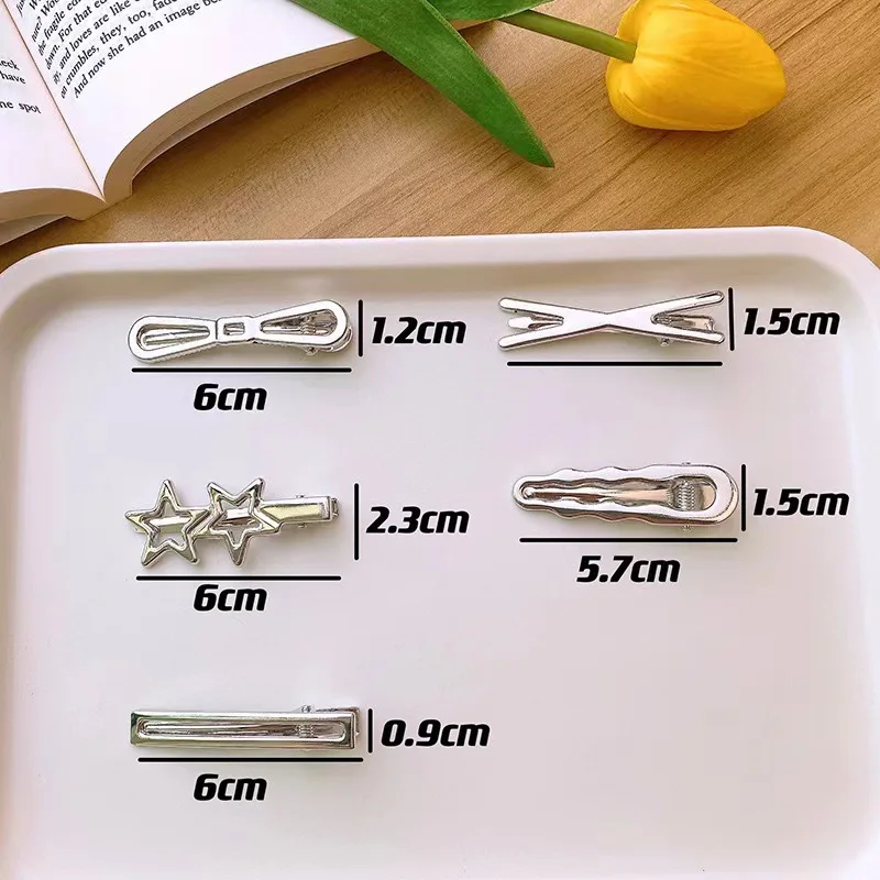 Y2K Silver Metal Hairpins