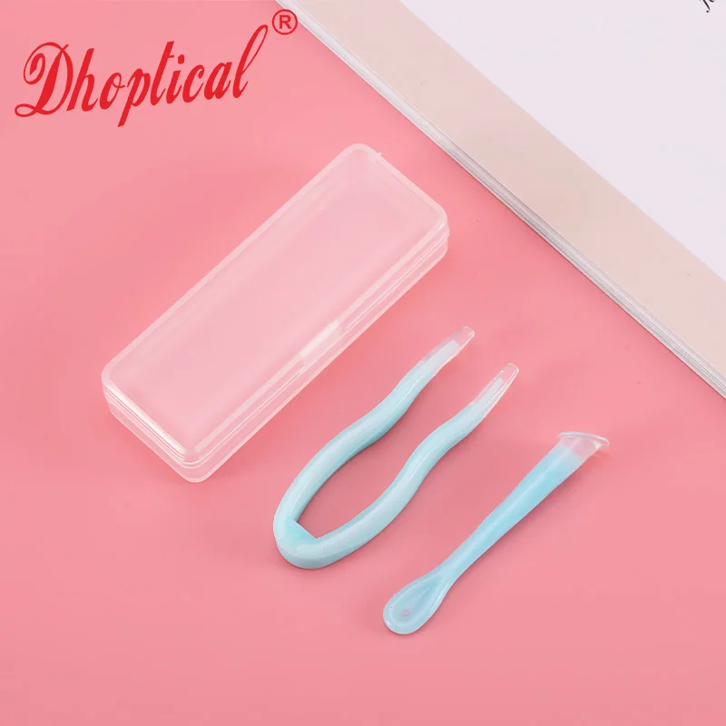 20 조각 콘택트 렌즈 스틱 도구 액세서리 핀셋 세트 소프트 팁이있는 흡입 스틱 다채로운 Dhoptical