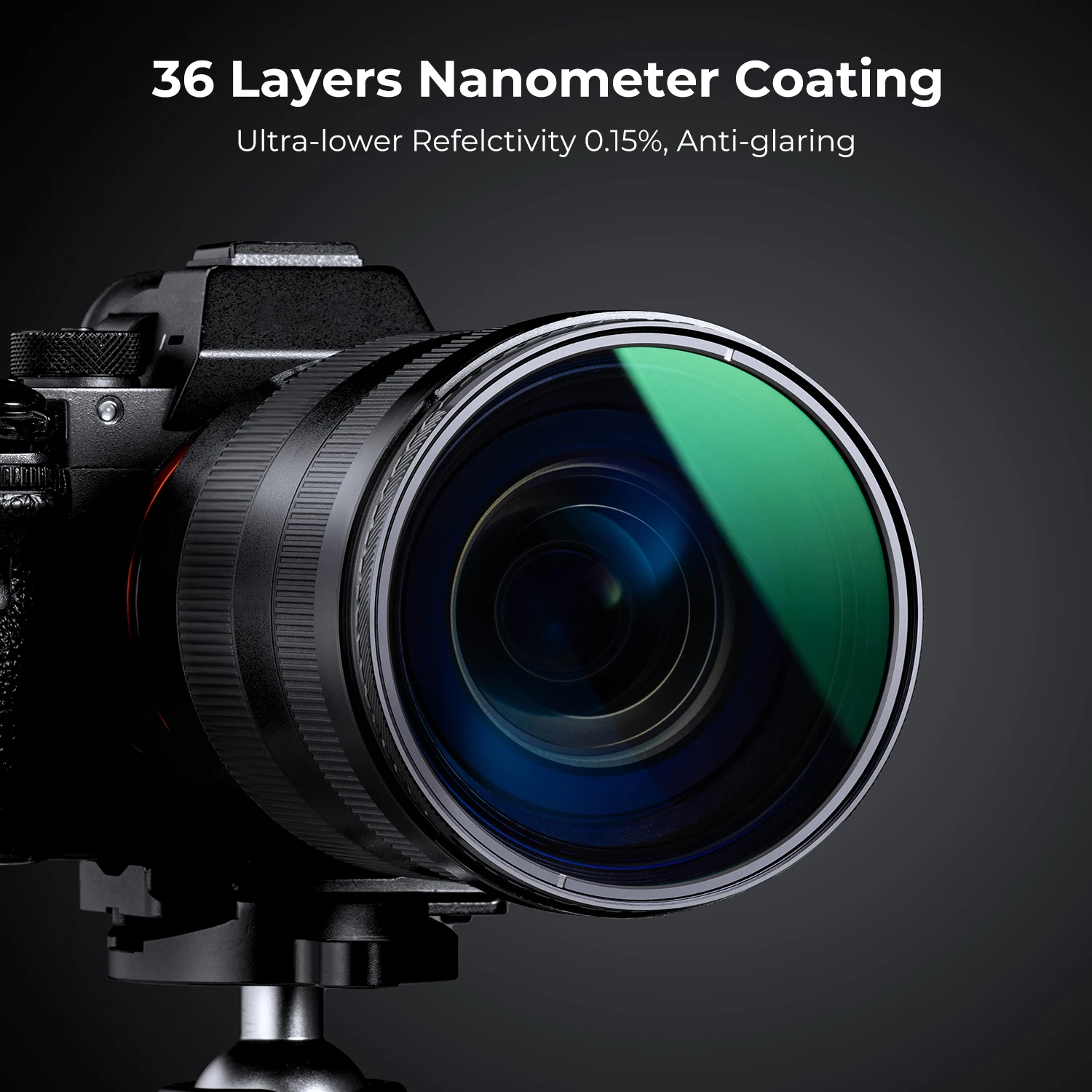 K & F Concept HD CPL 필터, 36 층 초박형 구리 프레임 그린 필름, 43mm, 49mm, 62mm, 67mm, 72mm, 77mm, 82mm, 95mm 나노 X 프로 시리즈