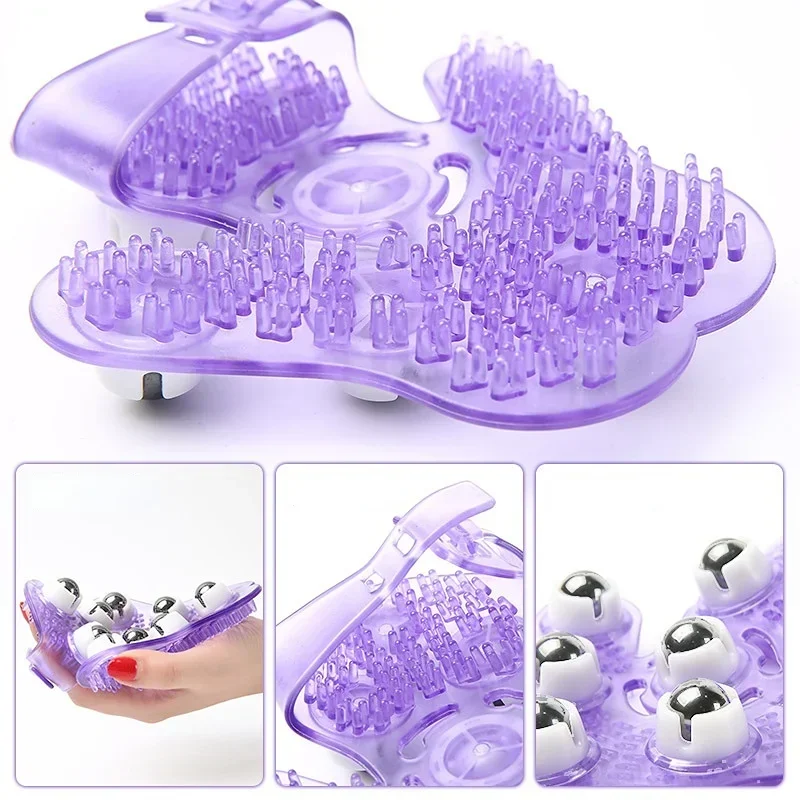 Ball Body Massage Gloves 1Pc Anti-Cellulite Muscle Relaxation Neck Back Shoulders Hips Face Lift Massager