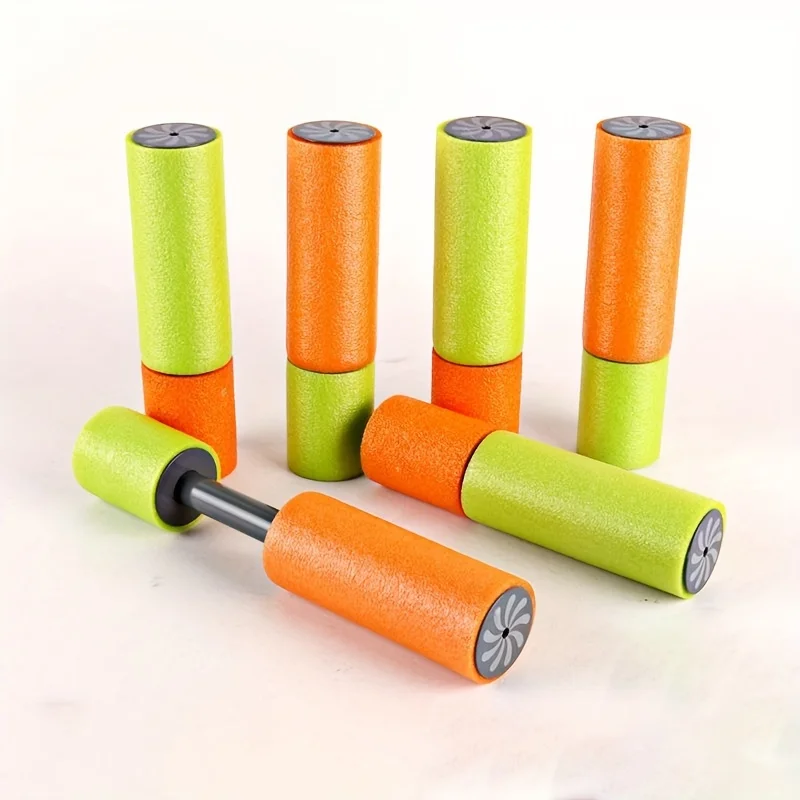 Foam EVA Water Gun, Spray Water Gun, Pull Plush High Pressure Beach Swimming Straight Tube Children's Summer Outdoor