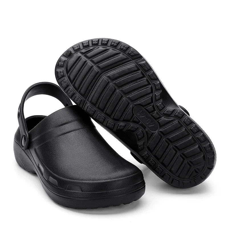 Muži sad dřeváky pánské kuchyň boty water-proof kuchař bota nemocnice práce boty outdoorové pletí clog pláž sandal bačkory