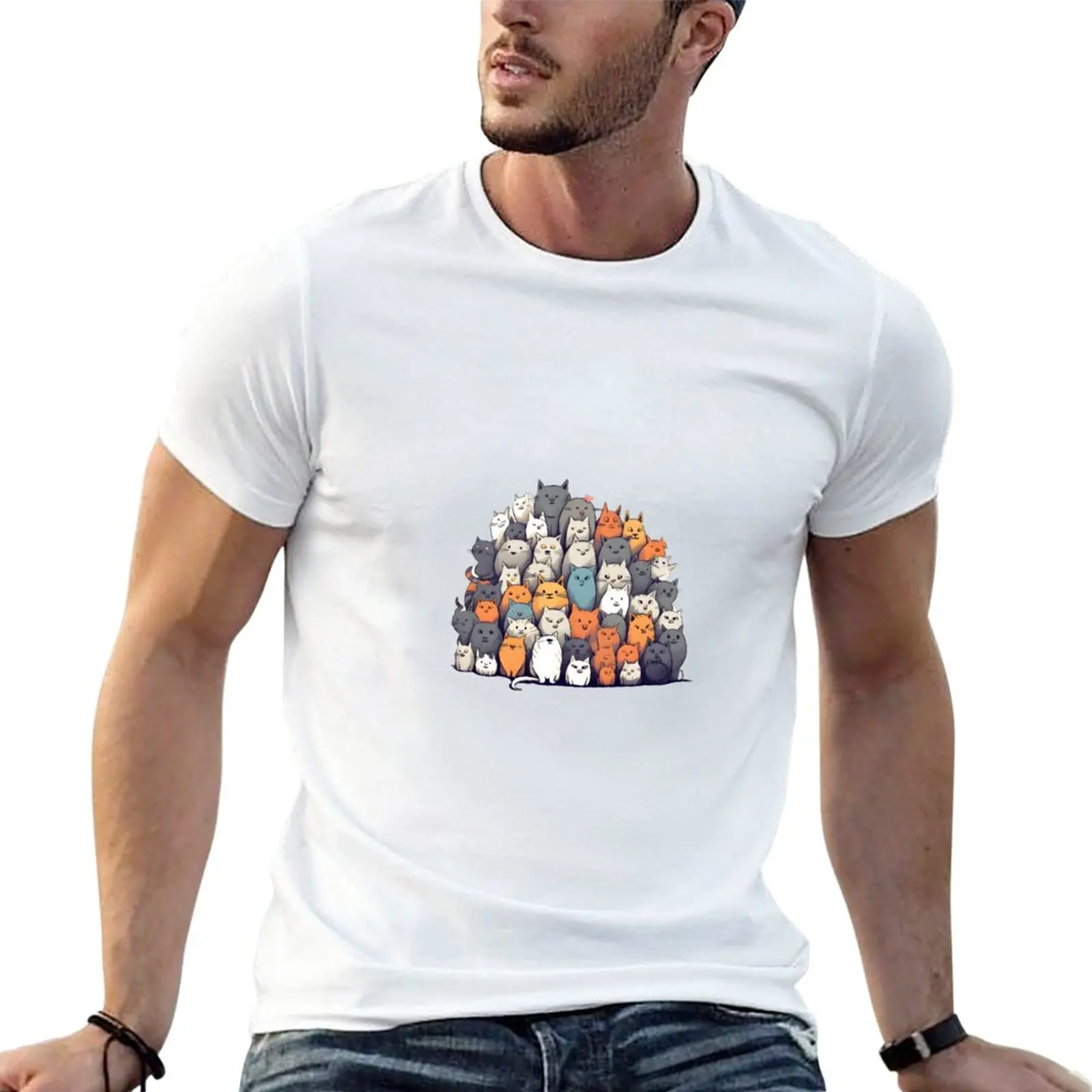 

New Everybody Wants Cats T-Shirt aesthetic clothes funny t shirt T-shirt men