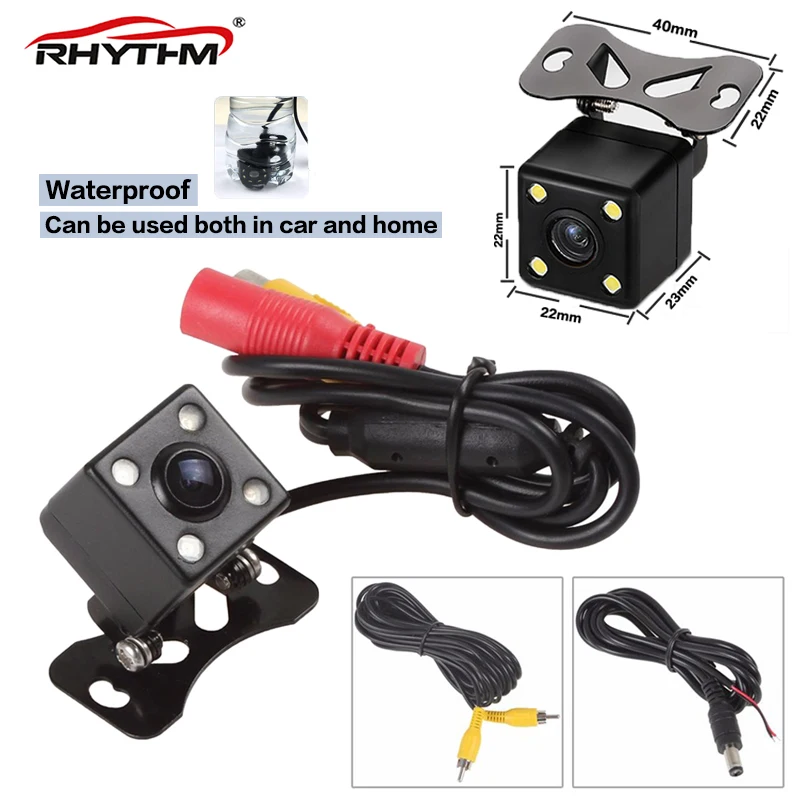 4/8/12 Led Back Reverse Camera Car Ccd Night Vision Hd Backup Per Kia Honda Hyundai Telecamera E Guscio Per Retromarcia Impermeabile Per Auto
