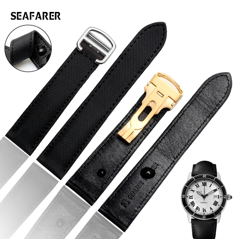 Cinturino Per Orologio In Nylon Per Cartier Tank Must London Key Accessori Per Cinturino In Tela Impermeabile Resistente Al Sudore Cinturino Da Polso 
