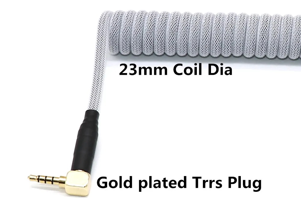 angitu diy sofle teclado enrolado trrs handmake dividir cabos de áudio customied cor