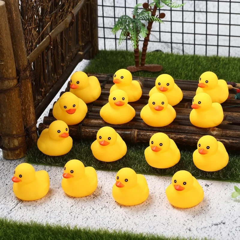 50 PCS Rubber Duck Bath Toys Multicolor Bath Ducks Bulk Float Duck Baby Bath Toy for Shower Birthday Party Favors Gift 3