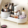 360°Rotating Makeup Organizer for Vanity Makeup Brush Holder Cosmetic Organizer Lipstick Eyebrow Pencil Holder Jewelry Container 1
