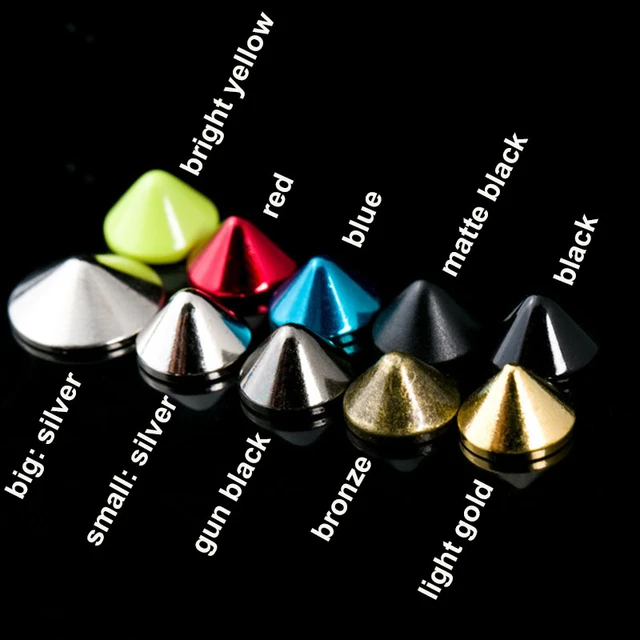 10pcs 10*26mm Multiple Color Fashion Bullet Spikes And Studs For