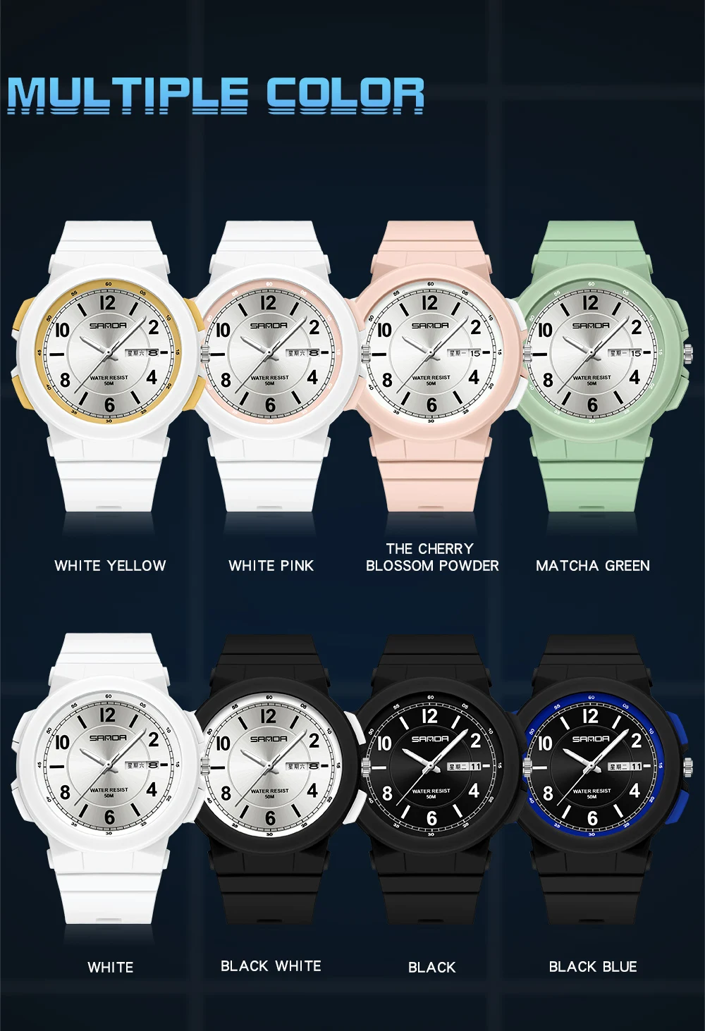 SANDA New New Casual Women's Watches Waterproof Fashion Quartz Watch Women Wristwatches for Female Clock Relogio Feminino 2023