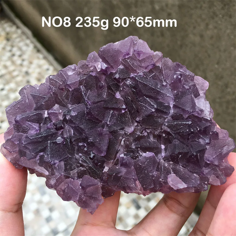 Natural Zhejiang Purple Fluorite Specimen Mineral Crystal Quartz Cluster Spiritual Meditation Healing Stone Spiritua Home Decor 3