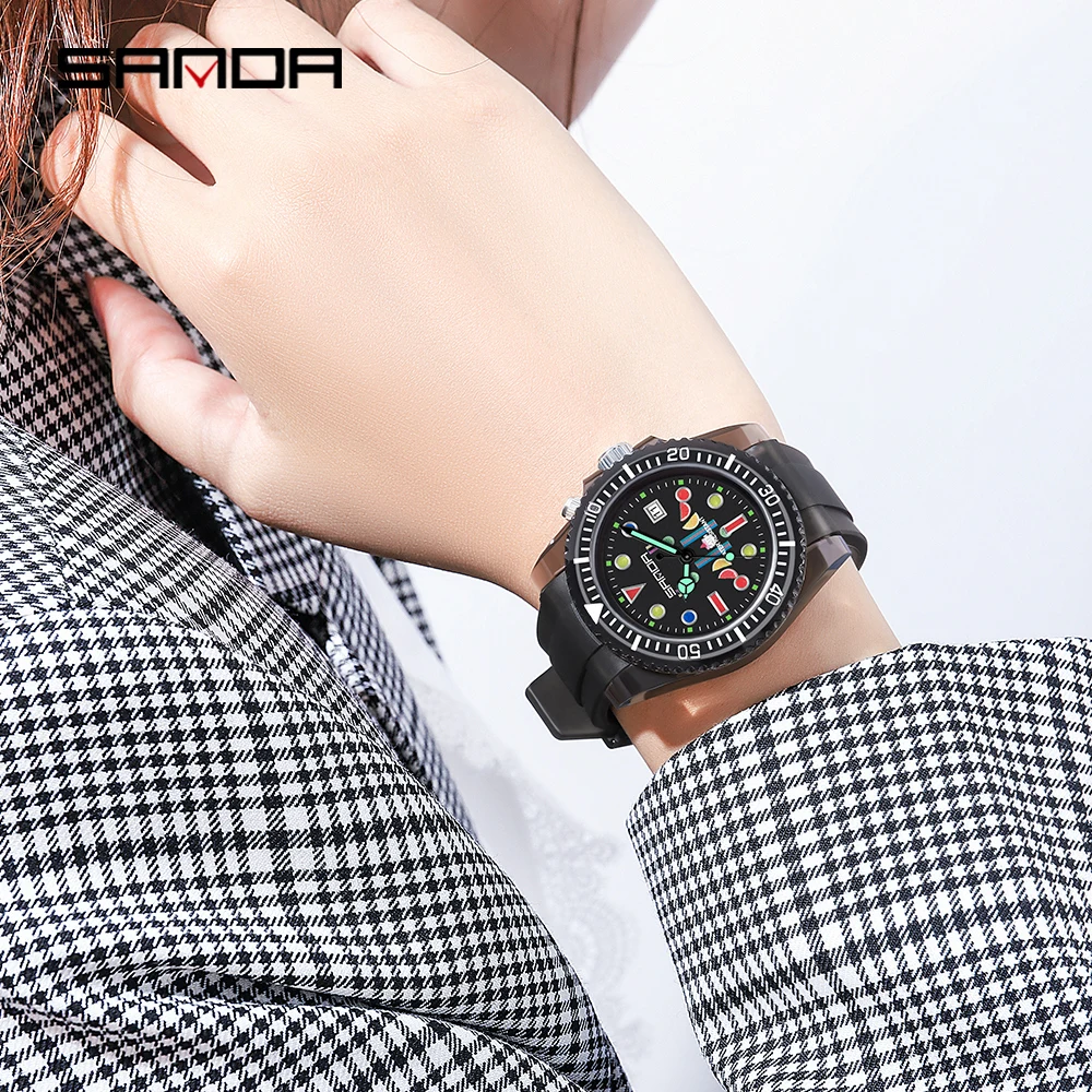 Luxury Men's Women Silicone Sports Wrist Watch 50M Waterproof Date Calendar Business Quartz Watches Relogio Masculino 2024