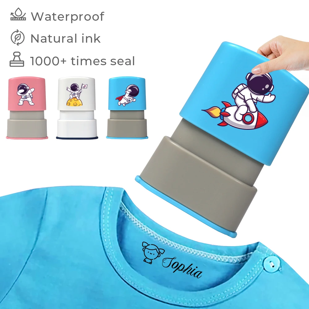 Cartoon Astronaut Custom-Made Baby Name Stamp Waterproof For Clothes Teacher Kindergarten Kawaii Name Sticker