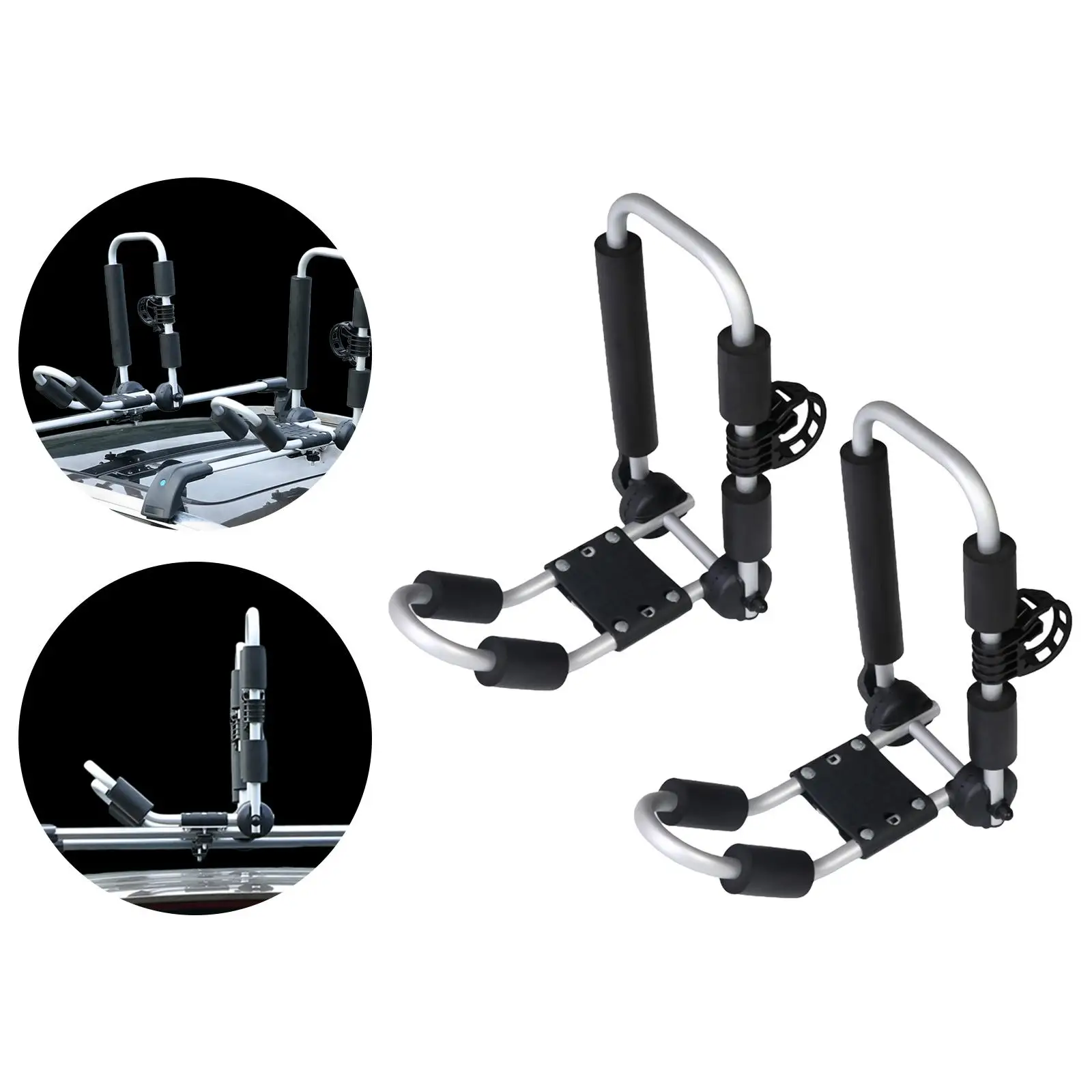 

2x Kayak Roof Rack Aluminum Alloy Heavy Duty Kayak Rack Kayak Carrier Holder for Paddle Board Surfboard Surf Skimboarding Boat