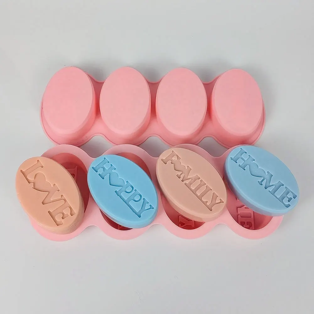 DIY4 Love Letter Silicone Mold Handmade Soap Mold Baking Cake Decoration Dropping Gypsum Graffiti Craft Production
