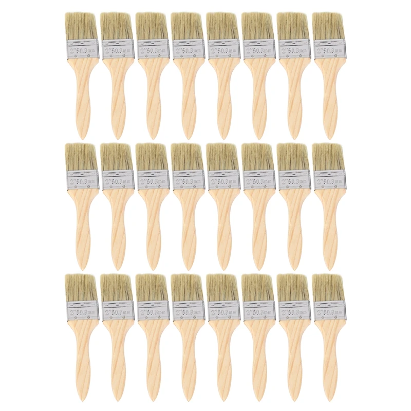 24 Pack of 1.5 Inch (35mm) Paint Brushes and Chip Paint Brushes for Paint Stains Varnishes Glues and Gesso big paint roller