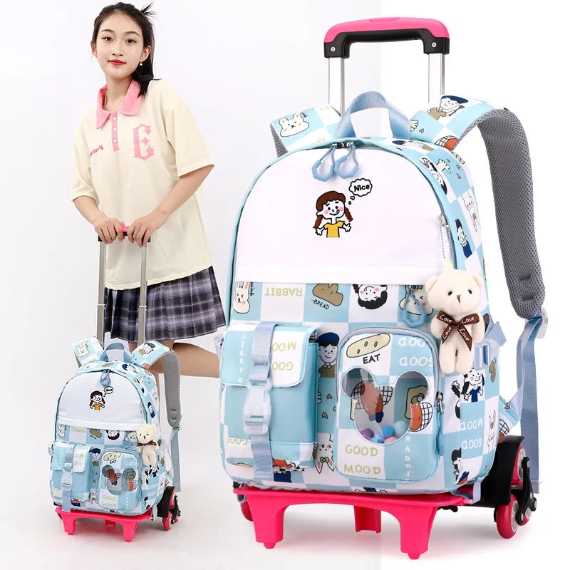 Trolley Children School Bags With Wheel Mochilas Kids Backpacks Trolley
