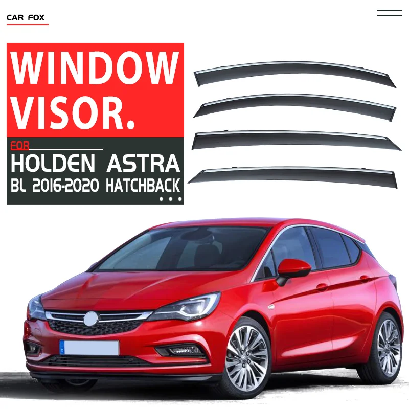 

For Holden Astra BL BK 2016-2020 Plastic Window Visor Vent Shades Sun Rain Deflector Guard ForHolden Astra BL BK 2016-2020