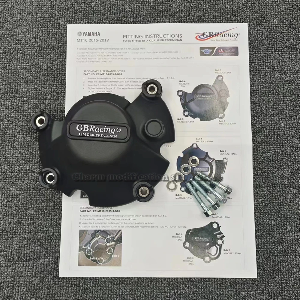 Motorcycle Engine Cover FOR YAMAHA YZF R1 R1M 2015 2016 2017 2018 Motorcycle Engine Cover Set Case GBracing Accessories