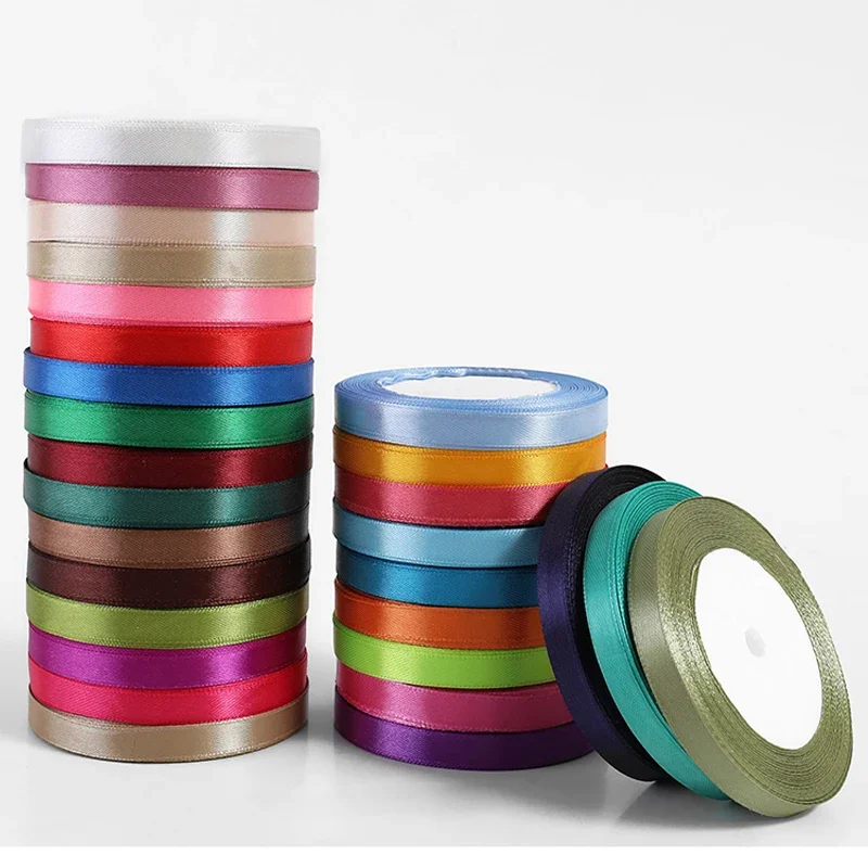 10mm Satin Ribbon - Crafting and Decorative Supplies (25 Yards)