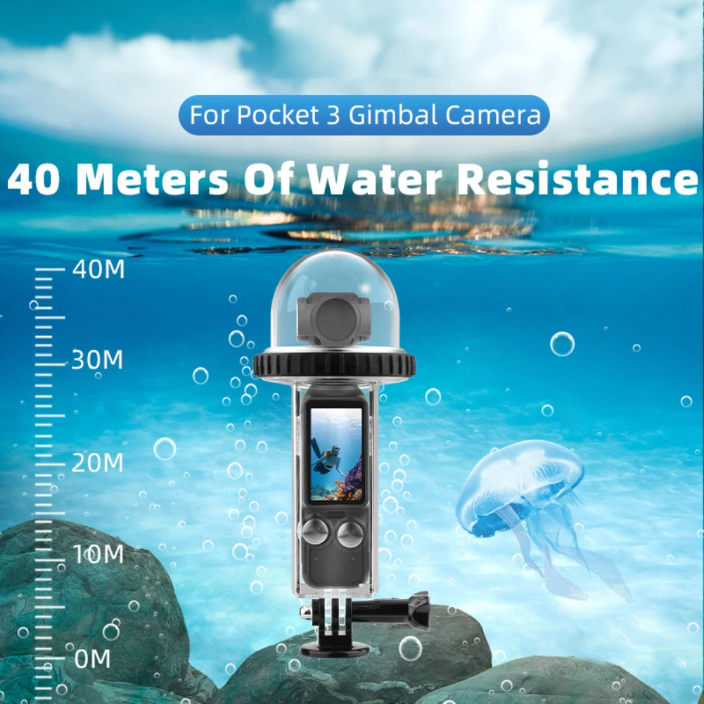 

Водонепроницаемый чехол для OSMO Pocket 3 Camera 40M/131FT Дайвинг Корпус защитный чехол Защита для подводной экшн-камеры