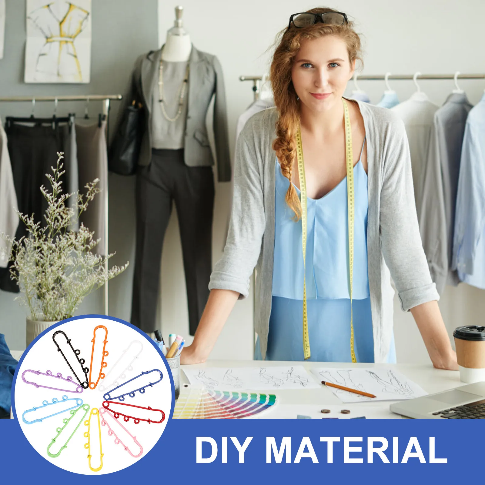 다채로운 색상의 에나멜 안전핀, 루프가 있는 DIY 브로치 제작, 쥬얼리 공예, 의류 액세서리, 담요, 스카프, 모자용