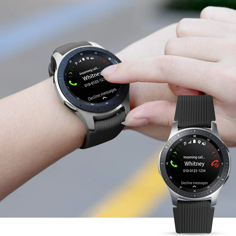 Versatile Silicone Watch Band – 20mm/22mm, Available for Multiple Smartwatches