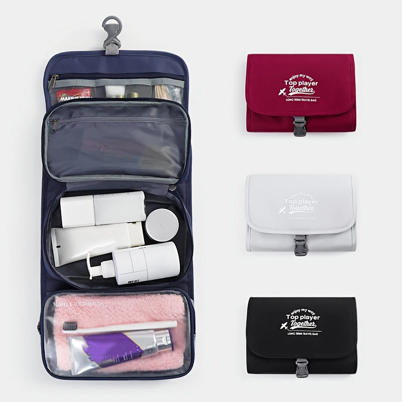 

Travel Waterproof Folding Dry And Wet Separation Toiletry Bag Cosmetic Storage Bag Large Capacity Cosmetic Bag