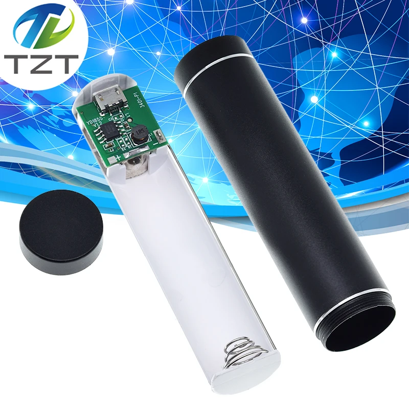 Metall Power Bank DIY Kit Aufbewahrung koffer Box frei Schweiß anzug 1x18650 Batterie 5v 1a USB externes Ladegerät Smartphone