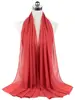 Nouveau foulard en mousseline uni pour femme, prêt-à-porter, hijab instantané, châle musulman, hijabs islamiques, écharpe arabe, foulards pour la tête