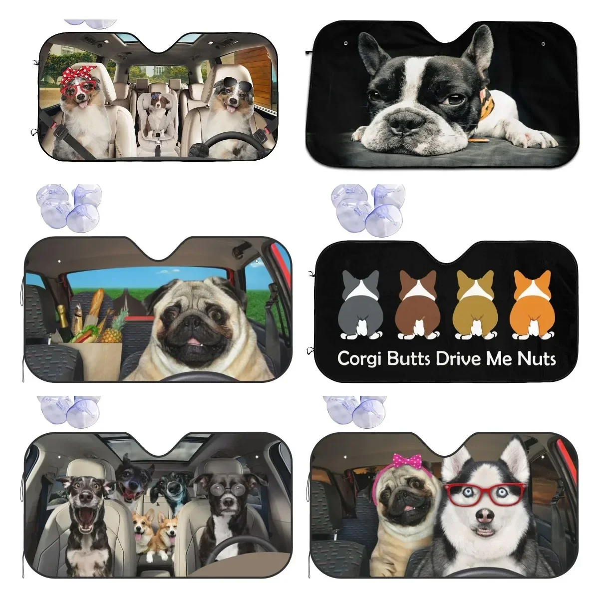 personalized-dog-and-wolf-car-sunshade-universal-windshield-cover