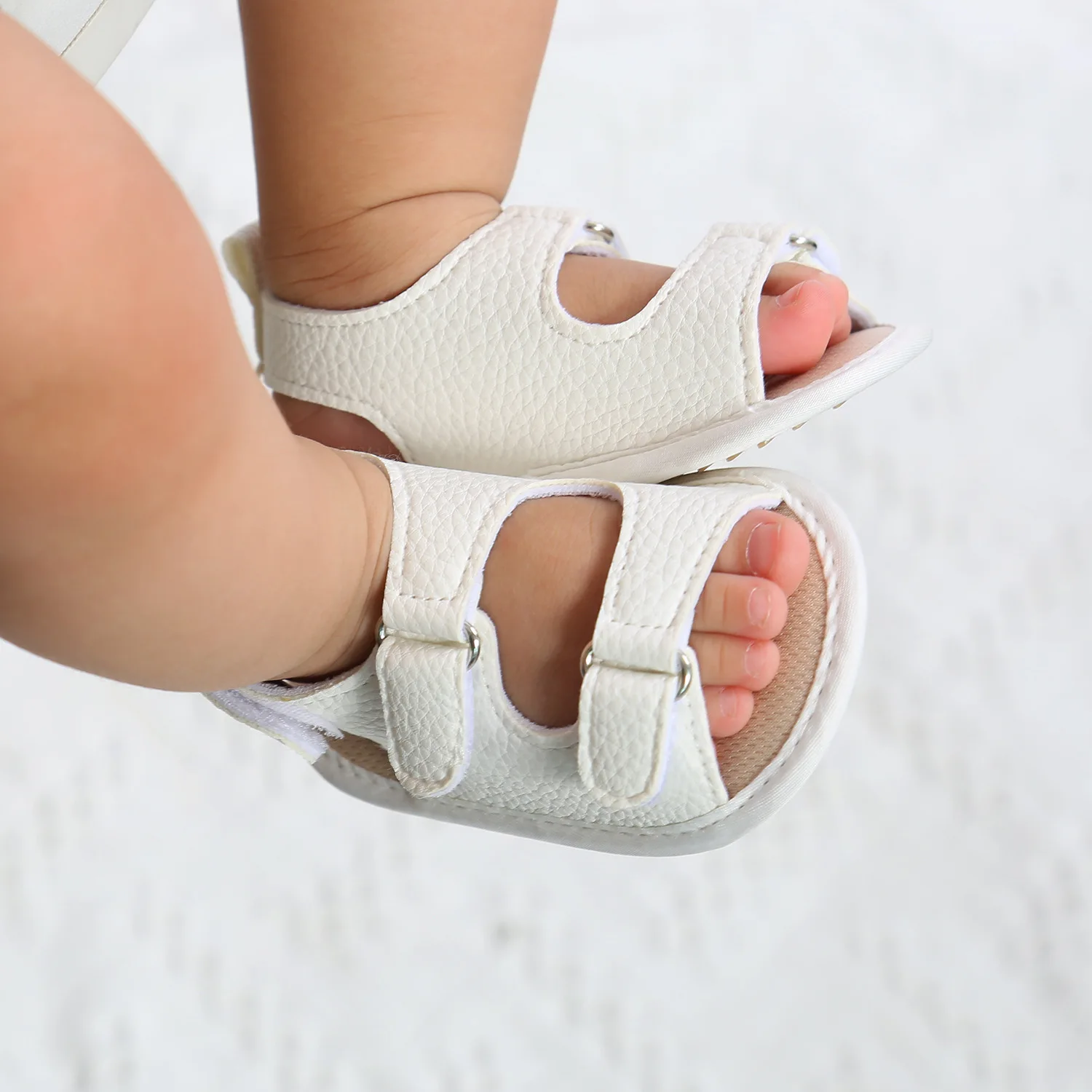 Kids sandals Baby sandals Sandals and clogs Meckior Summer Baby Sandals Baby Shoes PU Leather Rubber Bottom Sole Anti-Slip Infant First Walker Boy Girl Sandals 0-18M