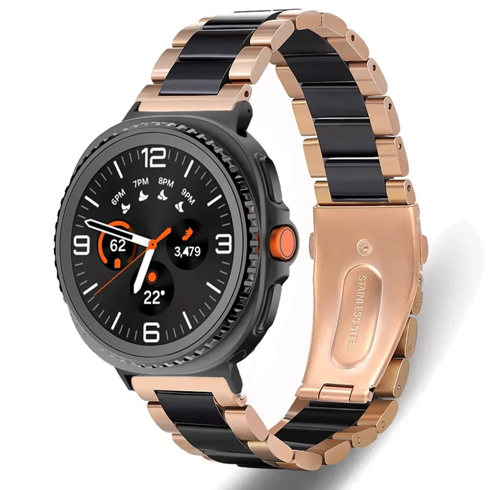 Elegant Ceramic and Metal Watch Band Bracelet - Premium Design Wristband
